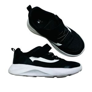 Athletic Work Toddler Sneakers size 10 black and white Velcro